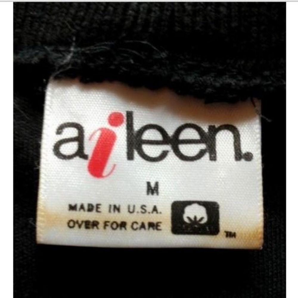 Vintage 80s Collegiate Knit Jacket Black White M - Picture 6 of 7